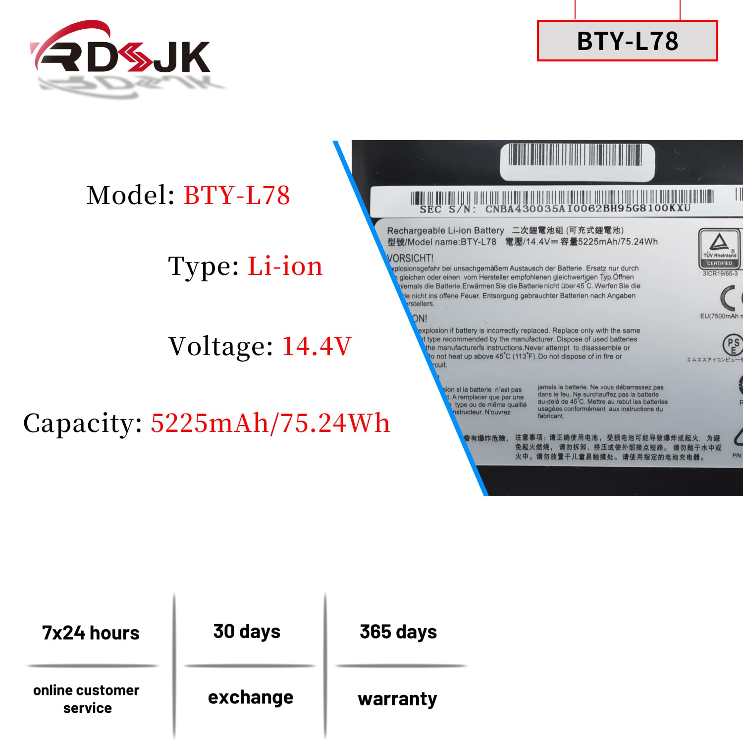Amazon.com: BTY-L78 Laptop Battery for MSI GT80 2QE-035CN GT80S